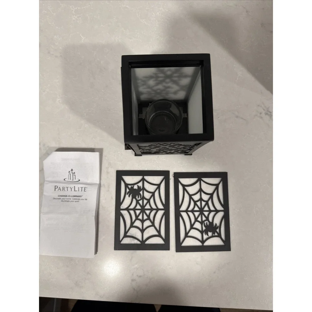 PartyLite Candle Holder with 6 plates P91087, New. Changeable Plates, Magnetic
